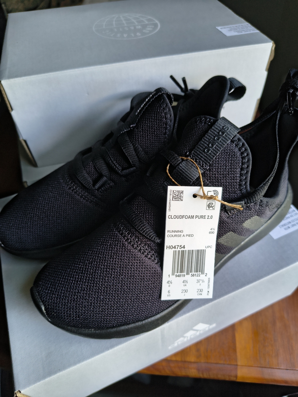 Adidas Cloudfoam Pure 2.0 Running Shoes - Black